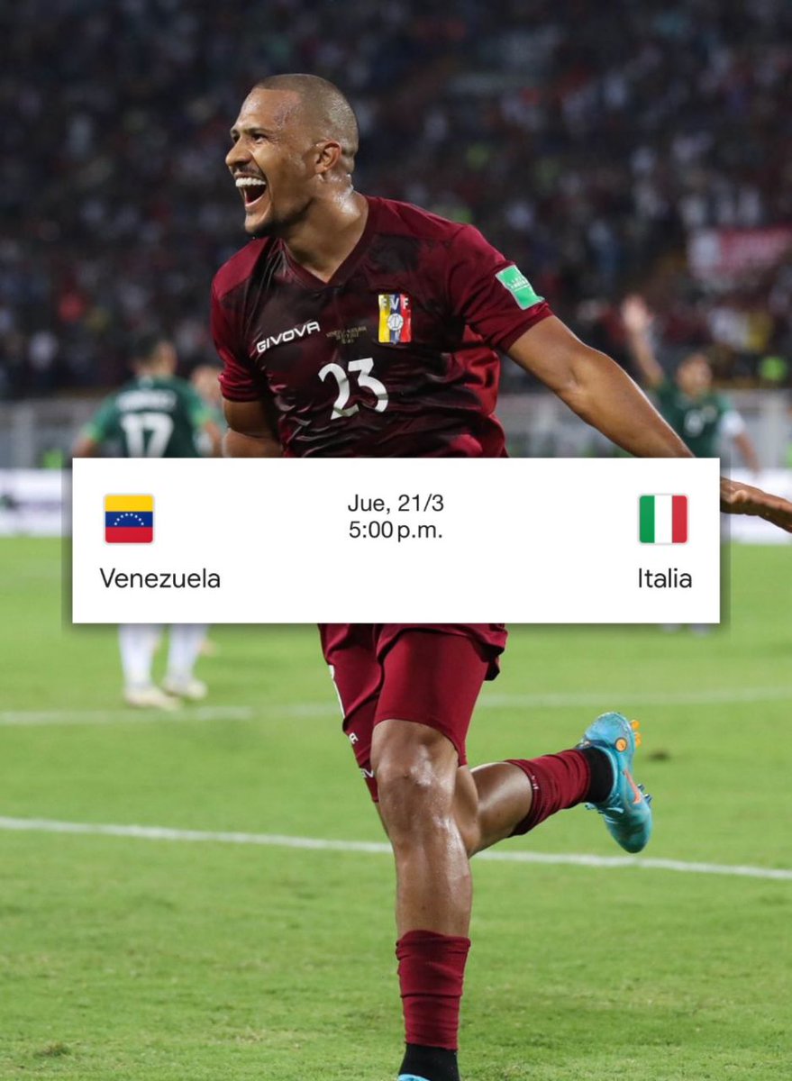 ➡️ PRÓXIMO PARTIDO

🗓 Jueves - 21/03
📊 Amistoso
🆚 🇮🇹 Italia
🏟 Estadio DRV PNK
⏰ 5:00 PM
#ManoTengoFe