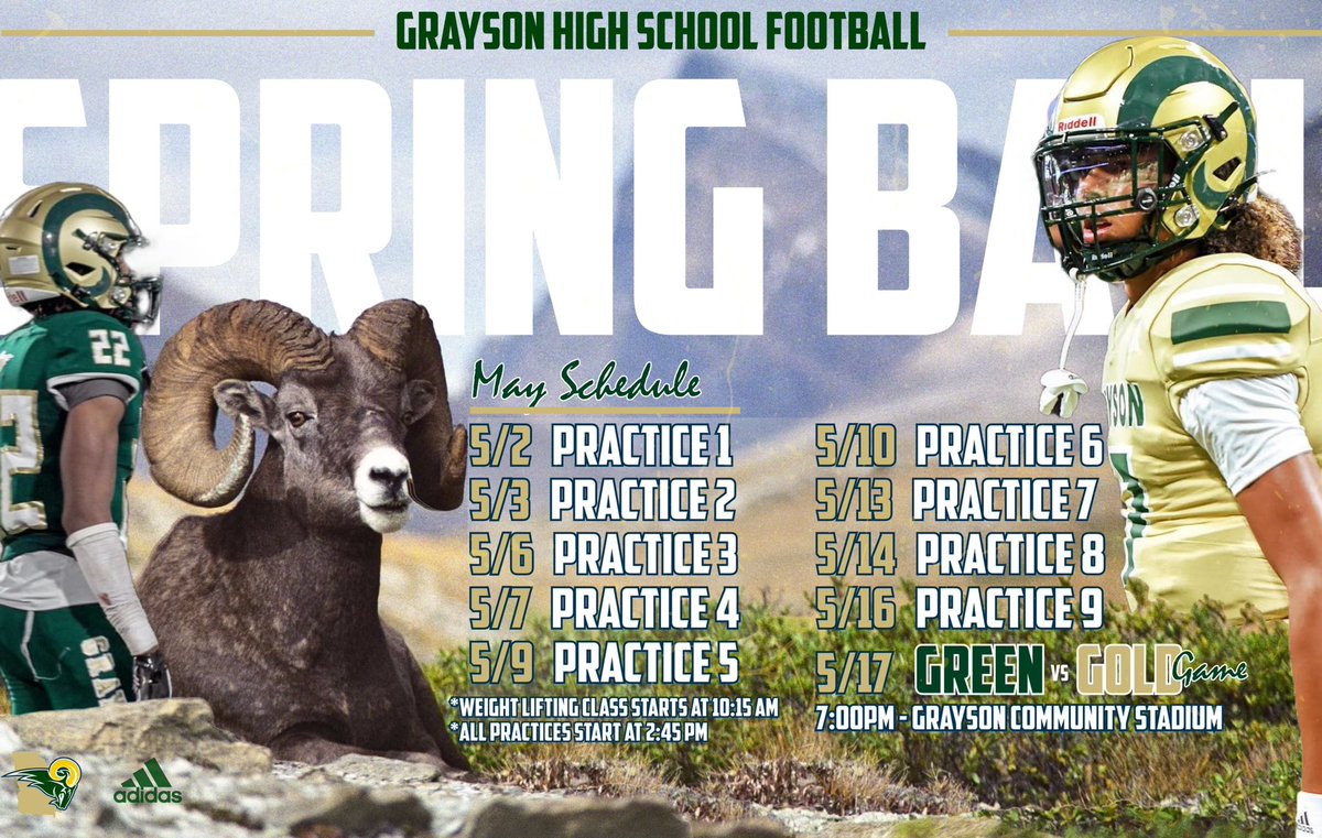 🚨 SPRING BALL DATES🚨 Ram Nation, it’s almost that time! 🔰#4theG🔰