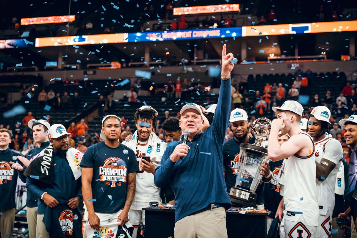 IlliniMBB's tweet photo. Let the confetti fall! 

#Illini | #HTTO | #EveryDayGuys https://t.co/vbLjd3cwPd