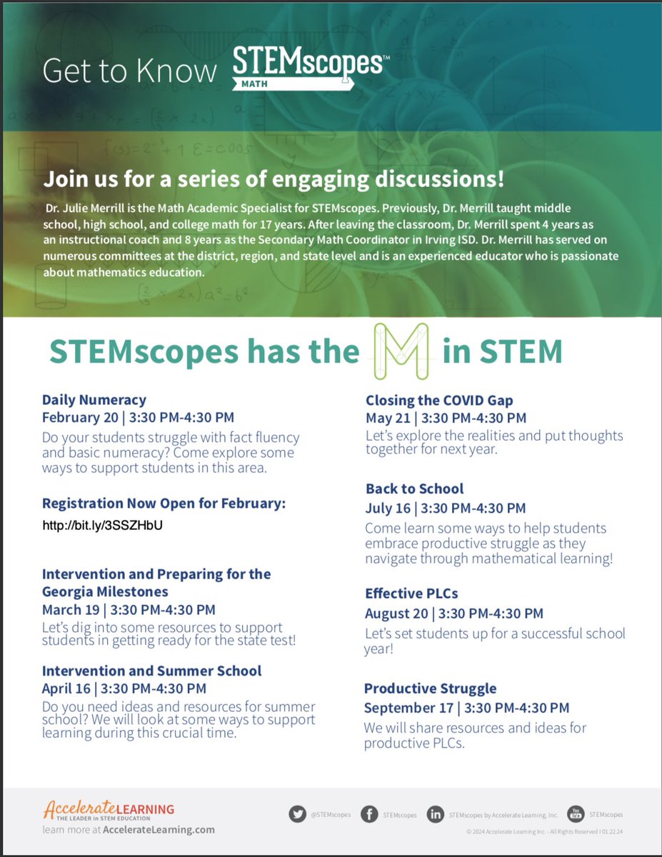 Join us for our FREE monthly Georgia Math chat! Below, you will find the information about this amazing event! Attend our PL opportunity and your name will be placed in a drawing for a pair of <a href="/Braves/">Atlanta Braves</a> tickets to an upcoming game!