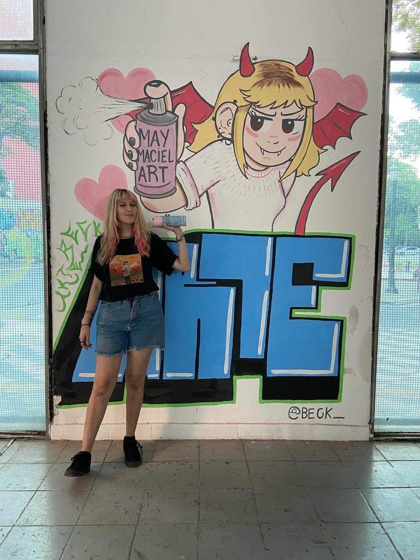 maymacielart's tweet photo. ontem lancei minha primeira arte na parede 🥰🥰💕🔥🔥 https://t.co/GdRJzZmH44