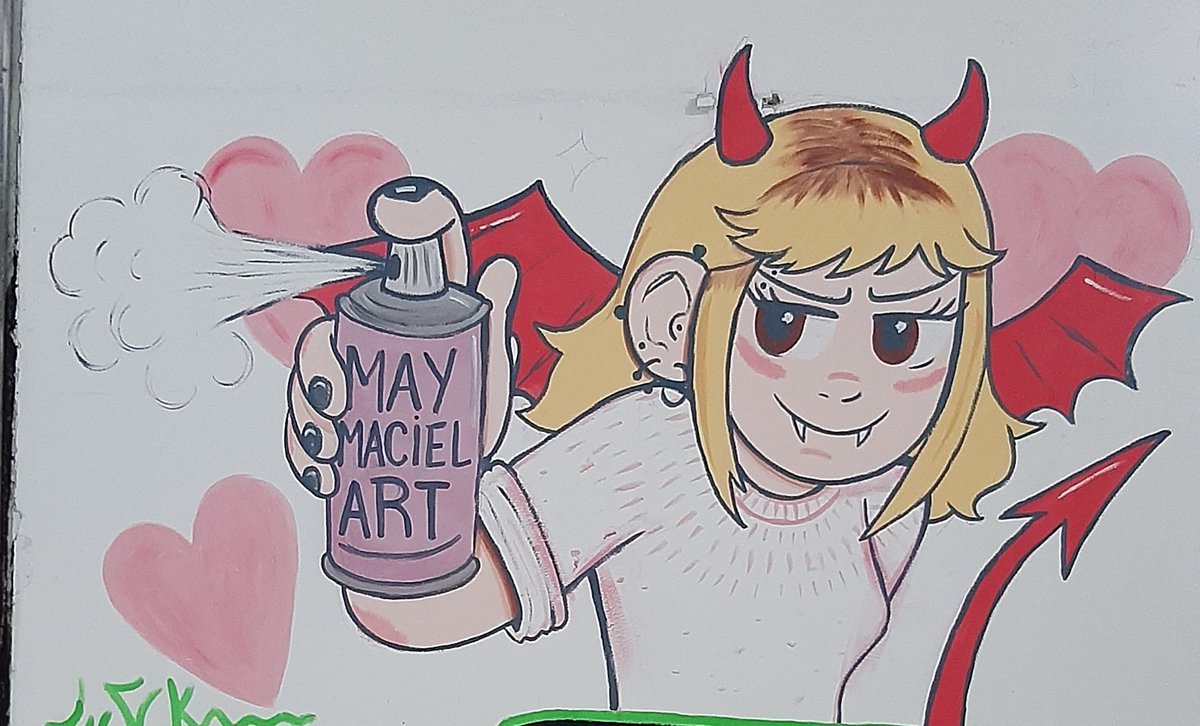 maymacielart's tweet photo. ontem lancei minha primeira arte na parede 🥰🥰💕🔥🔥 https://t.co/GdRJzZmH44
