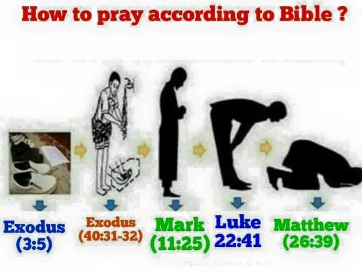 iFaty0103's tweet photo. How To Pray According To The Bible.
Christians all over the world should know how God wanted to be prayed by sending the Messengers including Prophet Jesus (pbuh) Son of Mary who himself was worshipping
the One true God. https://t.co/ZiixLAEs9Y