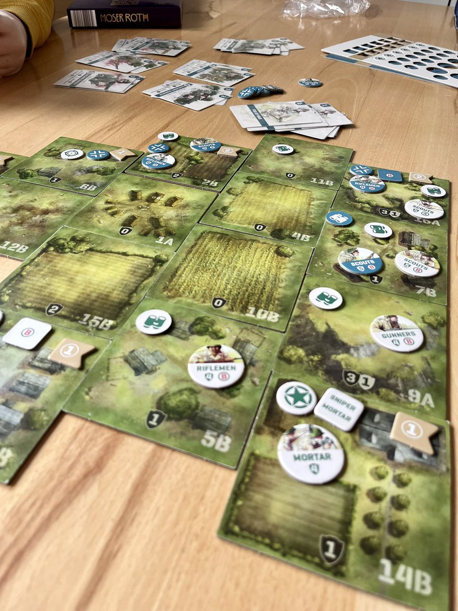 LSurion's tweet image. #hobbystreak day 9: no painting today. Instead played the Night Owls mission in Undaunted: Normandy. And lost it within a couple of turns to my son. My US squad was just overrun…