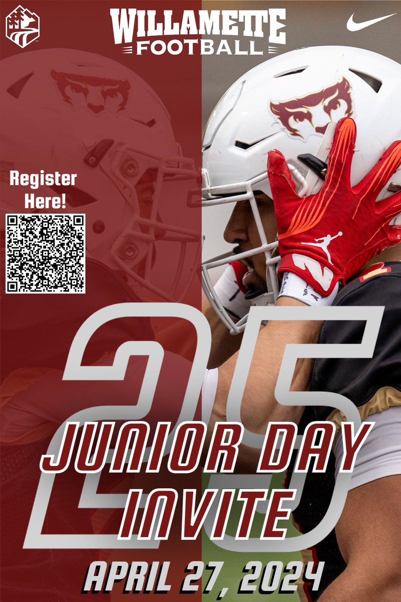CLASS OF 2025! We’d love for you to join us for Junior Day on Saturday, April 27th! Register at the link below or through the QR Code on the graphic. forms.gle/dD7uuCqKQdS4qa… #DubU