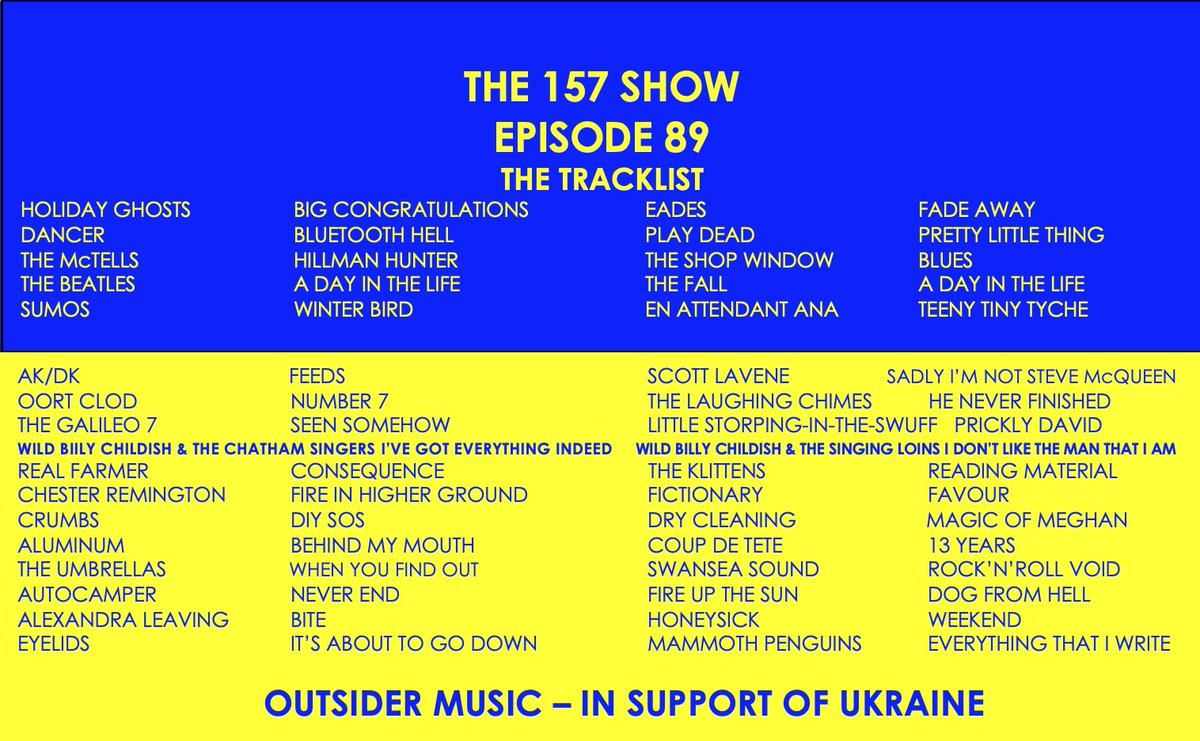 Here's Episode 89 of The 157 Show! mixcloud.com/Darren157/the-… @BcfnOfficial @SimonFarrier1 @PrefectRecords @LaughingChimes @davidgoggin @spinoutnuggets @ChildishInfo @realfarmer_band @theklittens @HowlinBananarec @crumbsband @SkepWax @drycleaningband @felte_label @SoundSwansea