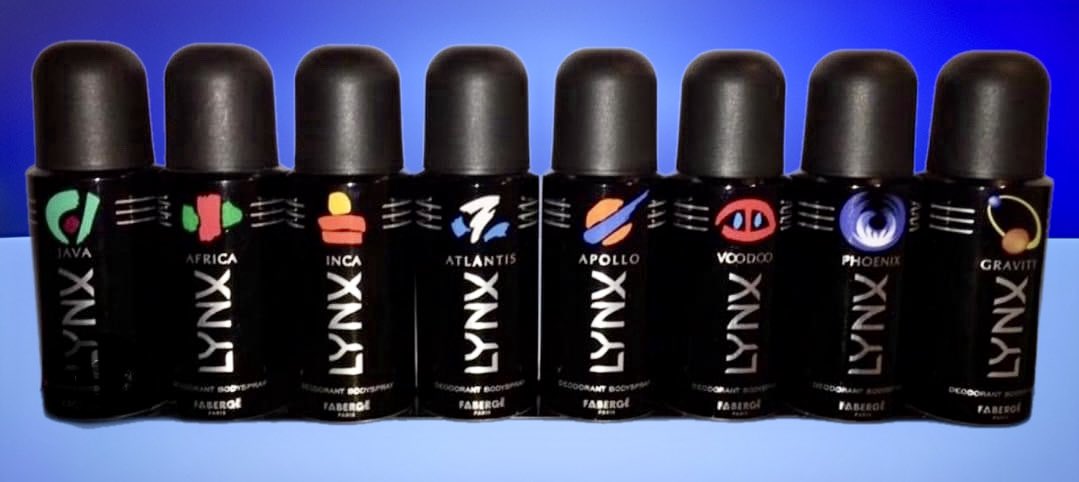 Lynx deodorant, available in the U.K. from 1985. Did you have a favourite?