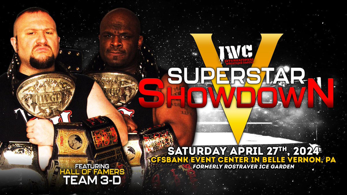 Team 3D will be IN ACTION in #Pittsburgh on April 27th! Don't miss this VERY RARE opportunity to see the greatest tag team of all time do what they do best! Tickets at IWCwrestling.com or catch us live on @FiteTV!