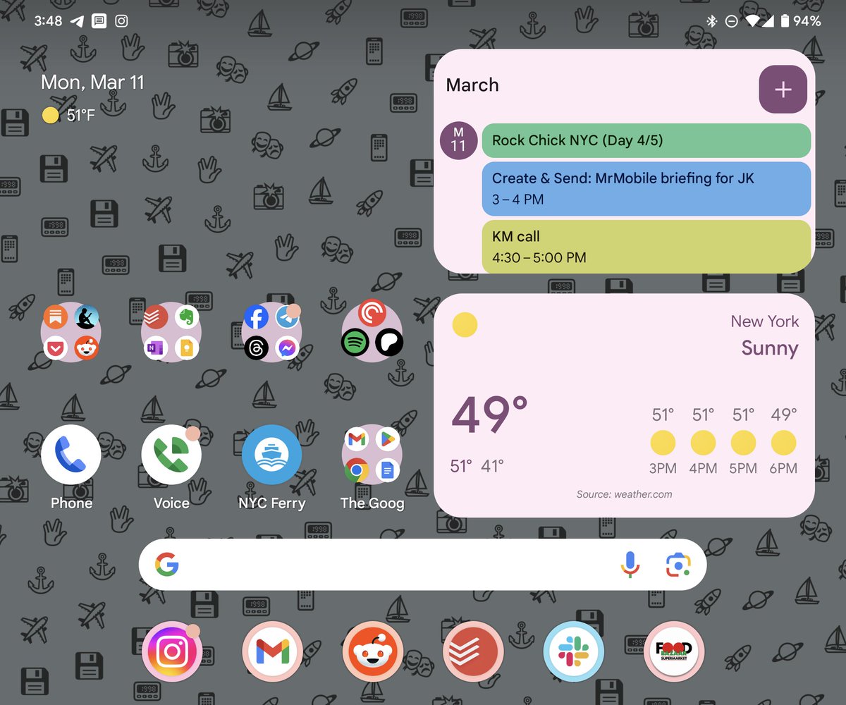 I shared (one version of) my homescreen on today's 'Installer!' Thanks to @imdavidpierce and @verge for the opportunity to gush about foldables, Outland, and 80s text adventures: theverge.com/24102242/likew…