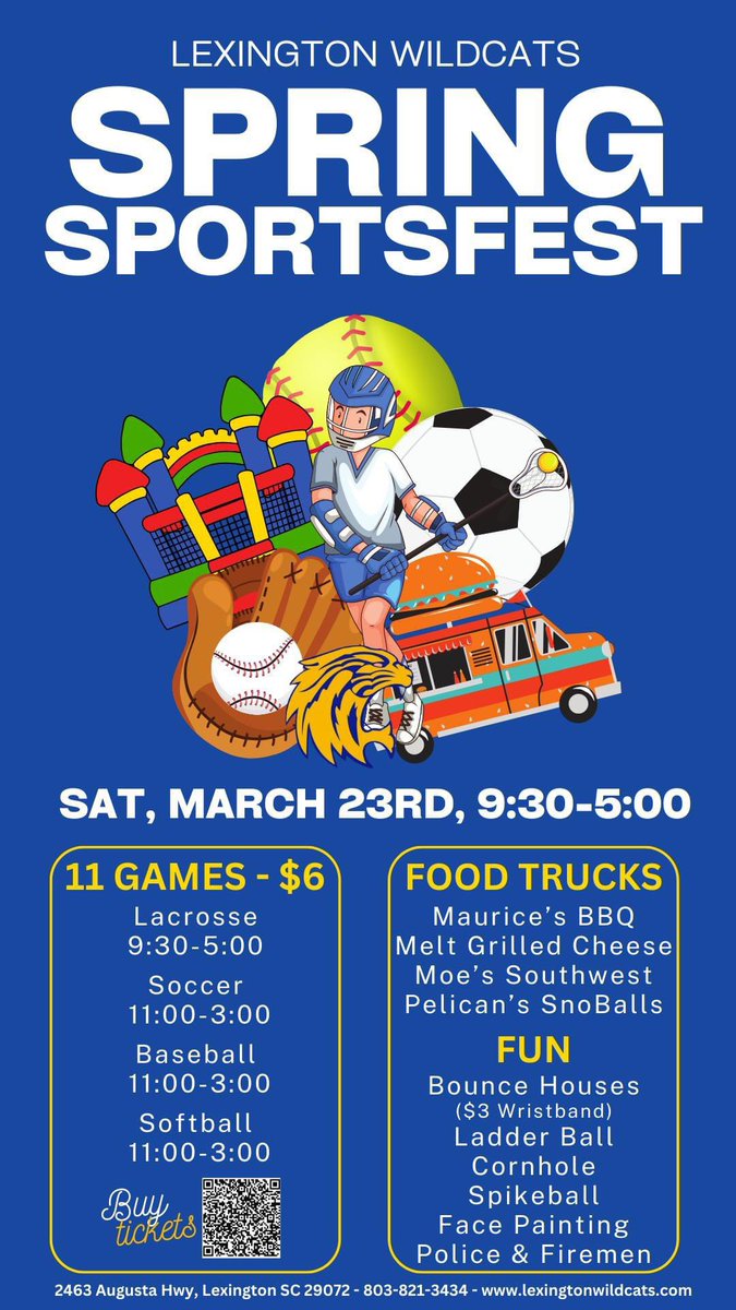 Happy Sunday, Wildcats!  We have a fun event planned for next weekend! 11 Games for just $6.  Watch any or all of the games! Need something for the kids to do?  Stop by, watch a game, have lunch and enjoy some fun!