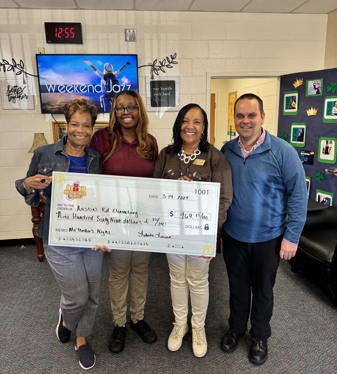 Austin Road Elementary (@ares_hcs) on Twitter photo <a href="/ARES_HCS/">Austin Road Elementary</a> we are so grateful to partner with McDonald to support the success of our students! <a href="/ARES_HCS/">Austin Road Elementary</a> we are so grateful to partner with McDonald to support the success of our students!
