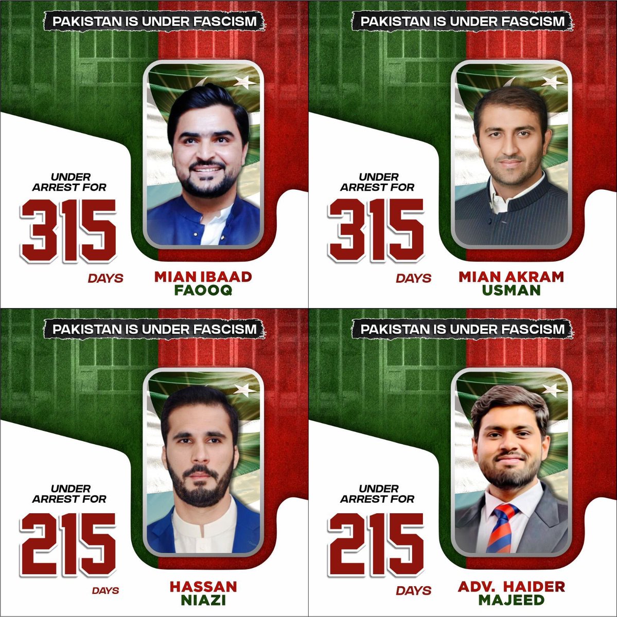 ملٹری کسٹڈی سے رہا کریں۔  ۱۰۰ لوگ اور!