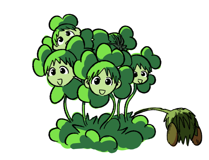 woolskullman's tweet image. The Yotsuba are plentiful