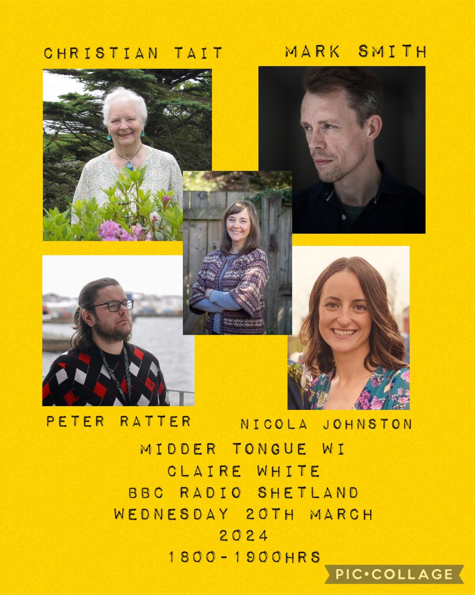📻 @BBCRadioScot ‘Midder Tongue’ is back a Wednesday! 🗣️ 60 meenits o yarnin aboot da Shaetlan at’s inspirin wis an makin wis tink. 🎙️ 20th March, 6-7pm, LIVE 🤗 Wi guests Nicola Johnston, Peter Ratter, Christian Tait an Mark Smith 👍🏽 Join wis! @scotslanguage