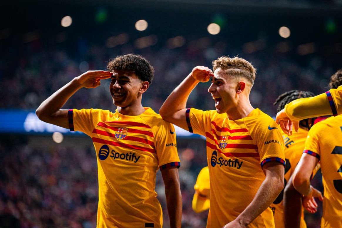 FCBarcelona's tweet photo. Salute to the future 🫡🫡 https://t.co/WdcMKjQgzo