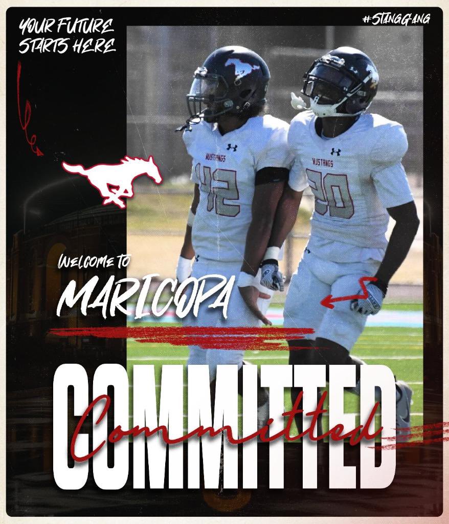 Blessed to be spending my next 2 years at <a href="/MaricopaMustang/">Maricopa Mustangs JUCO Football</a> thanks coach @MM_CoachMonson for the opportunity! Let’s work‼️