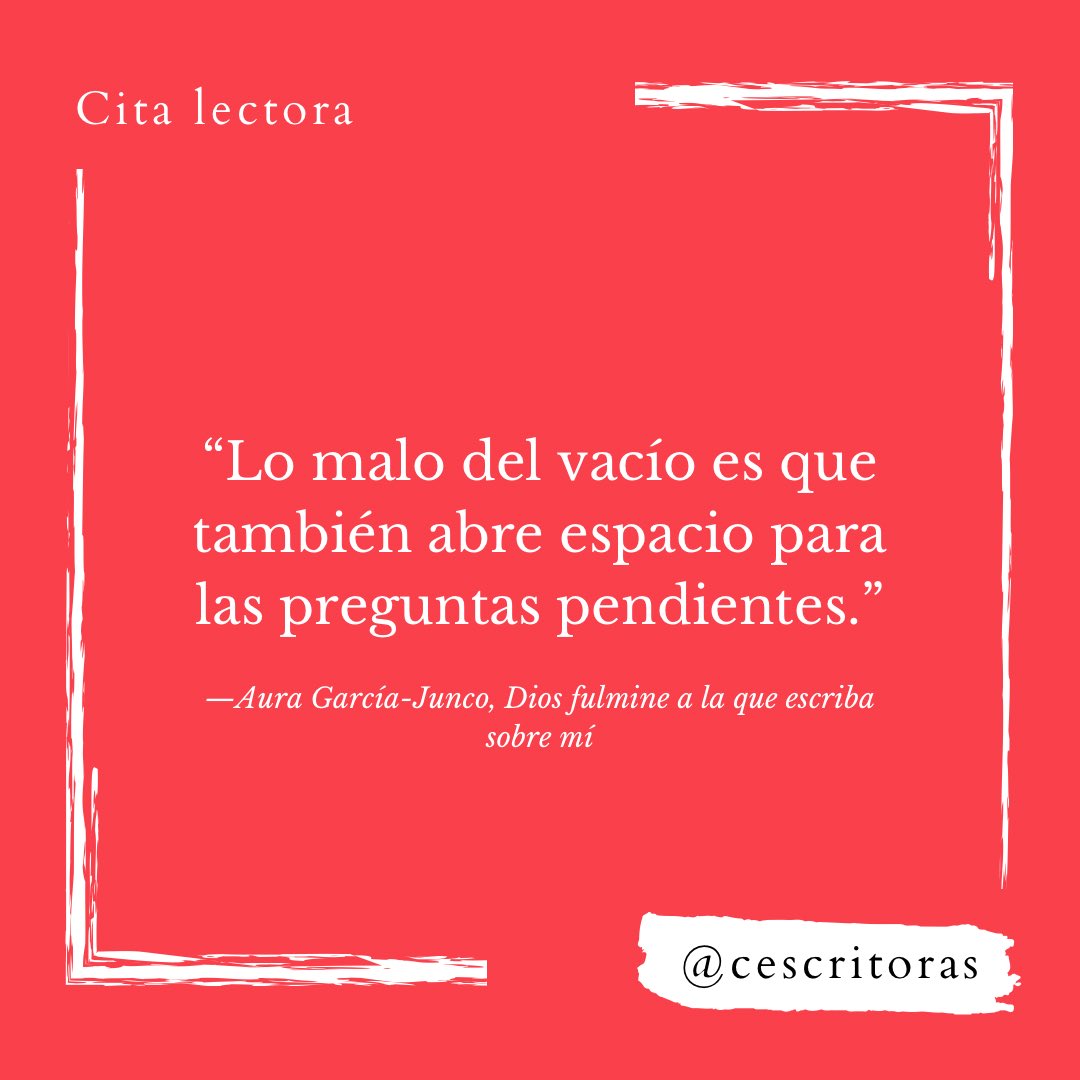 Cescritoras's tweet photo. Les dejo un pedacito de la lectura que haremos en abril: Dios fulmine a la que escriba sobre mí de @aauuurrraa, editado por @EdSextoPiso.
Ya se pueden apuntar al círculo. ✨ https://t.co/9R4Ru9v7vh