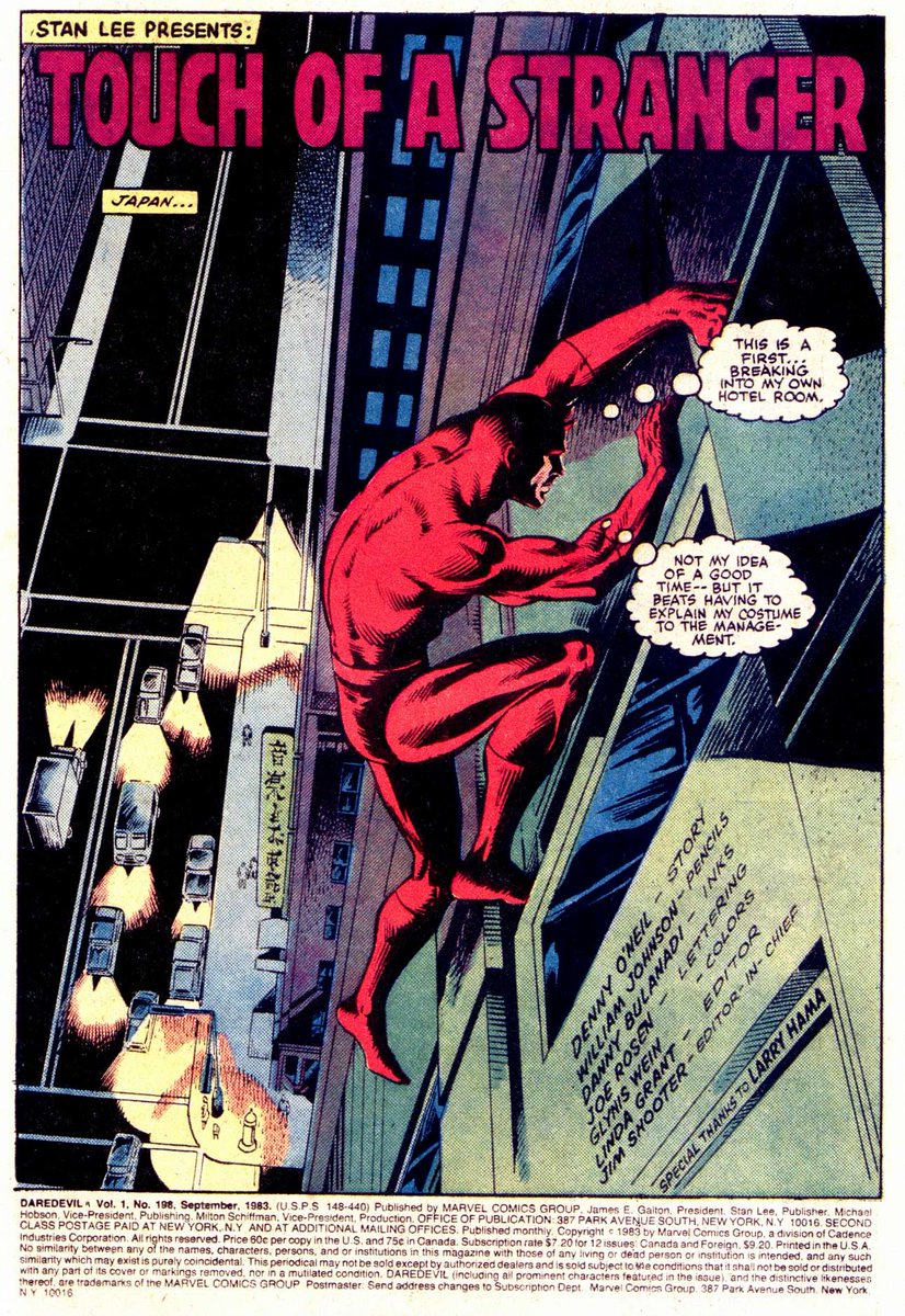 manuelabennet's tweet photo. William Johnson &amp; Danny Bulanadi, Daredevil #198, 1983. 

#WilliamJohnson #DannyBulanadi #Daredevil https://t.co/vXNz7Lmkqr