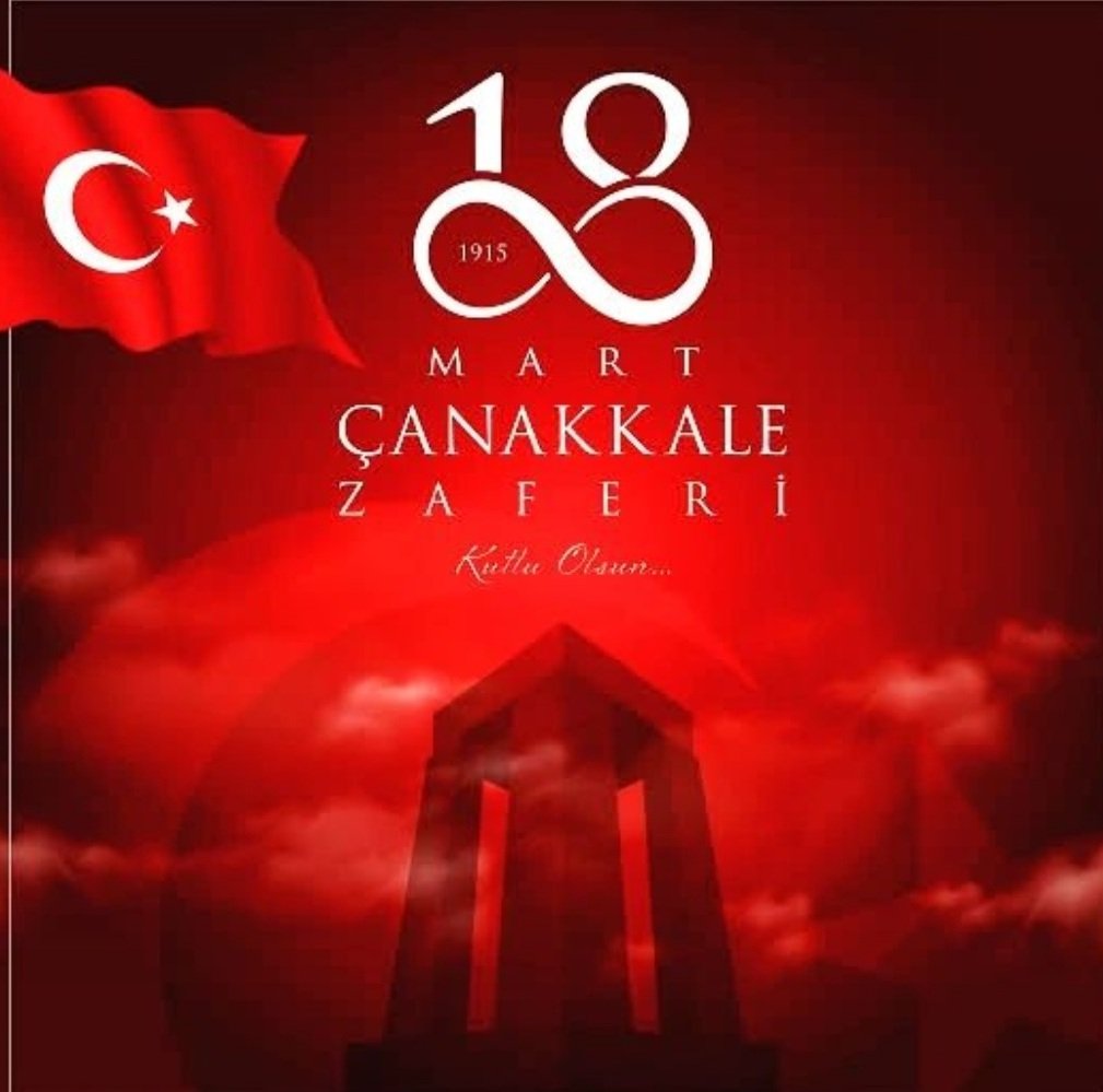 18 Mart Çanakkale Zaferi’nin 109. yıl dönümünde, Gazi Mustafa Kemal Atatürk ve silah arkadaşları başta olmak üzere, bütün şehitlerimizi minnet ve rahmetle anıyoruz. #ÇanakkaleZaferi #18Mart1915