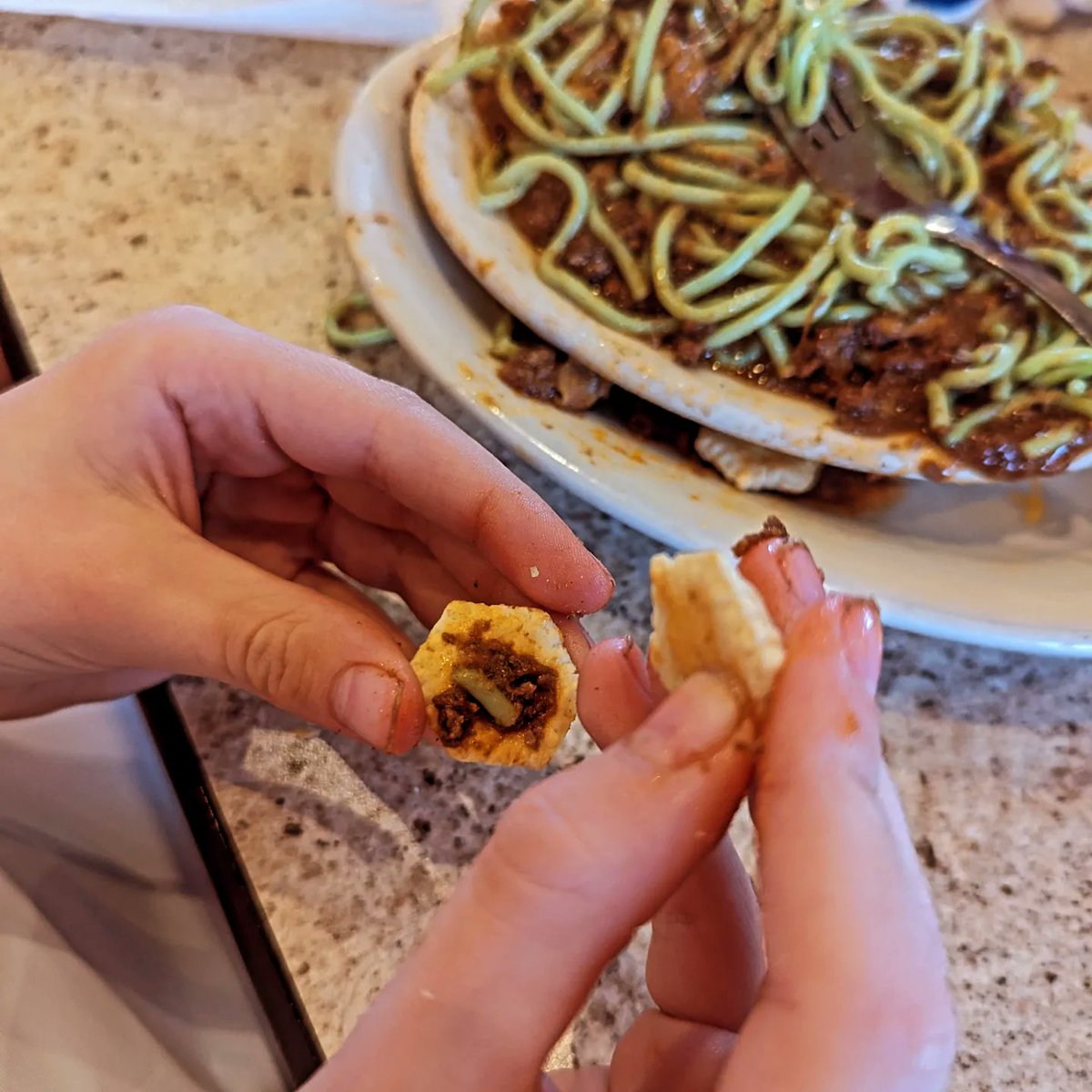 Our favorite day of the year <a href="/Skyline_Chili/">Skyline Chili</a> !! Little dude even making #greenway sandwiches 😂🤣😍☘️ #greenwayday #stpatricksday #shenanigans