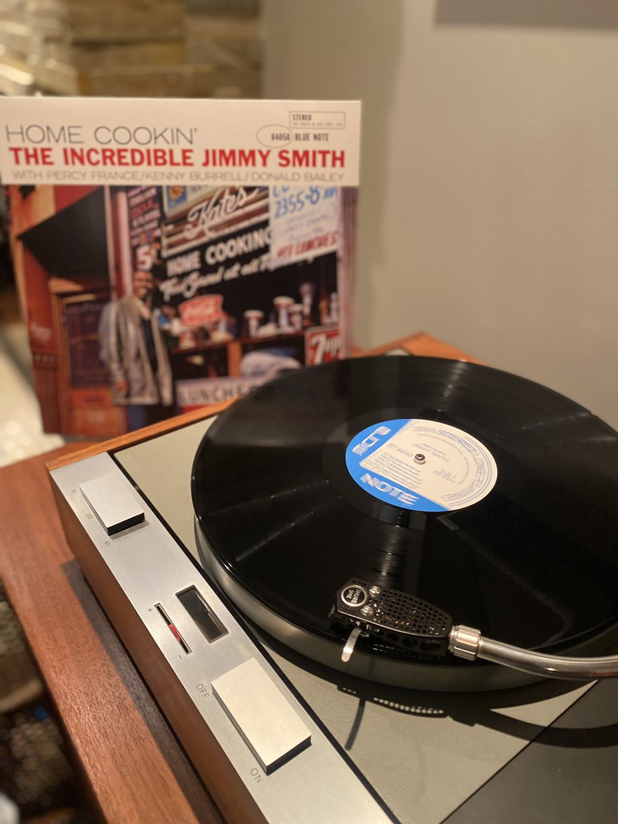 Spinning @bluenoterecords Home Cookin’, The Incredible Jimmy Smith. A great jazz album, must have for vinyl fans.