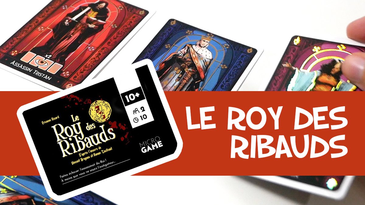 Le Roy des Ribauds est un petit jeu de déduction pour 2 joueurs. Les joueurs échangent des cartes de leur main avec la Cour, pour devenir… le Roy des Ribauds !
Découvrez-le en 2 minutes !

Youtube : youtube.com/watch?v=0Ml1nl…
Blog : des-en-mousse.com/le-roy-des-rib…

#j2s #jeudesociete