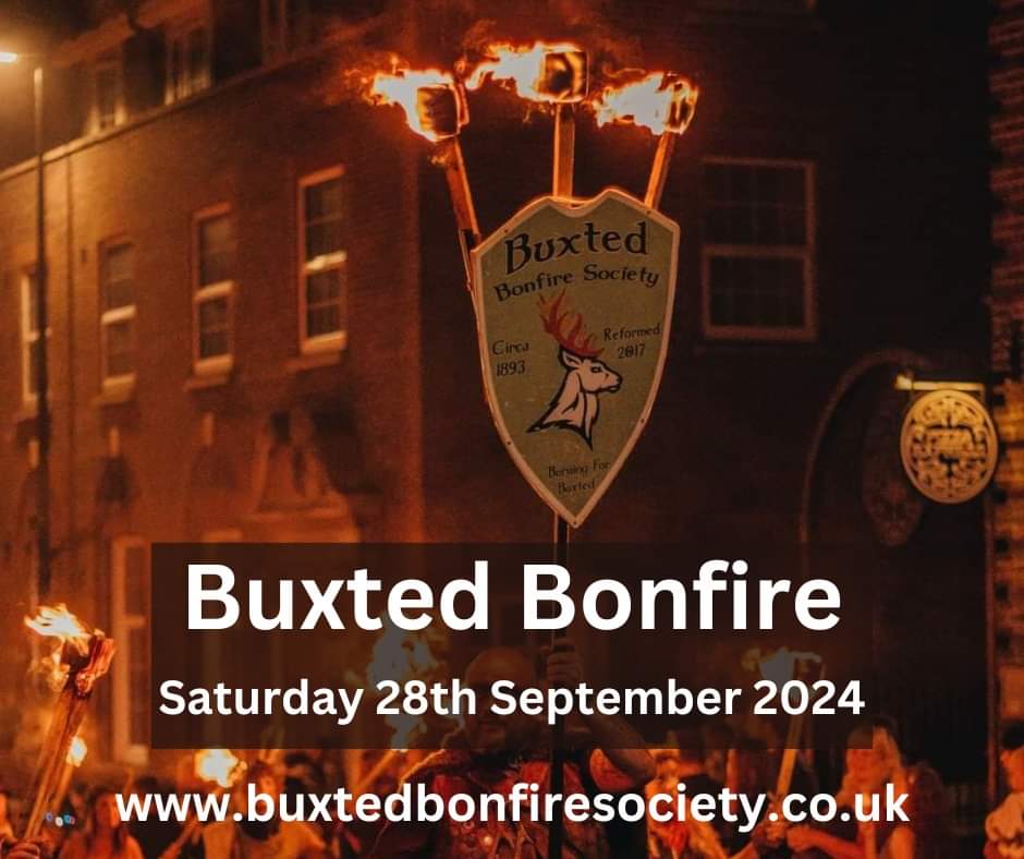 🦌🔥 📣THIS IS THE MOMENT YOU’VE BEEN WAITING FOR📣🔥🦌
Buxted Bonfire Society are proud to announce we will be hosting the Sussex tradition of bonfire back here in Buxted after over 40 years! 
Buxted bonfire Society’s first night will be held on Saturday 28th September 2024!