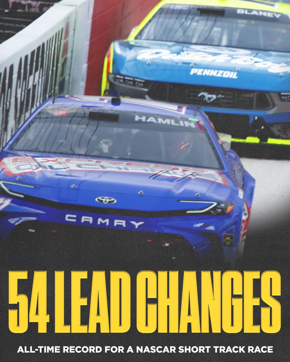 A record-breaking day at Bristol. #NASCAR