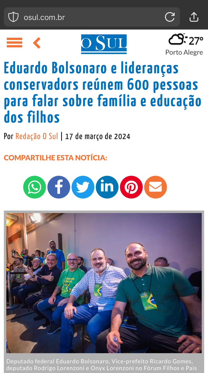 Este sábado em Peoto Alegre o eterno Min. @onyxlorenzoni organizou um evento não necessariamente político, mas sim voltando para as famílias numa abordagem inovadora. É justamente o que a direita precisa fazer. Saber embalar o produto.