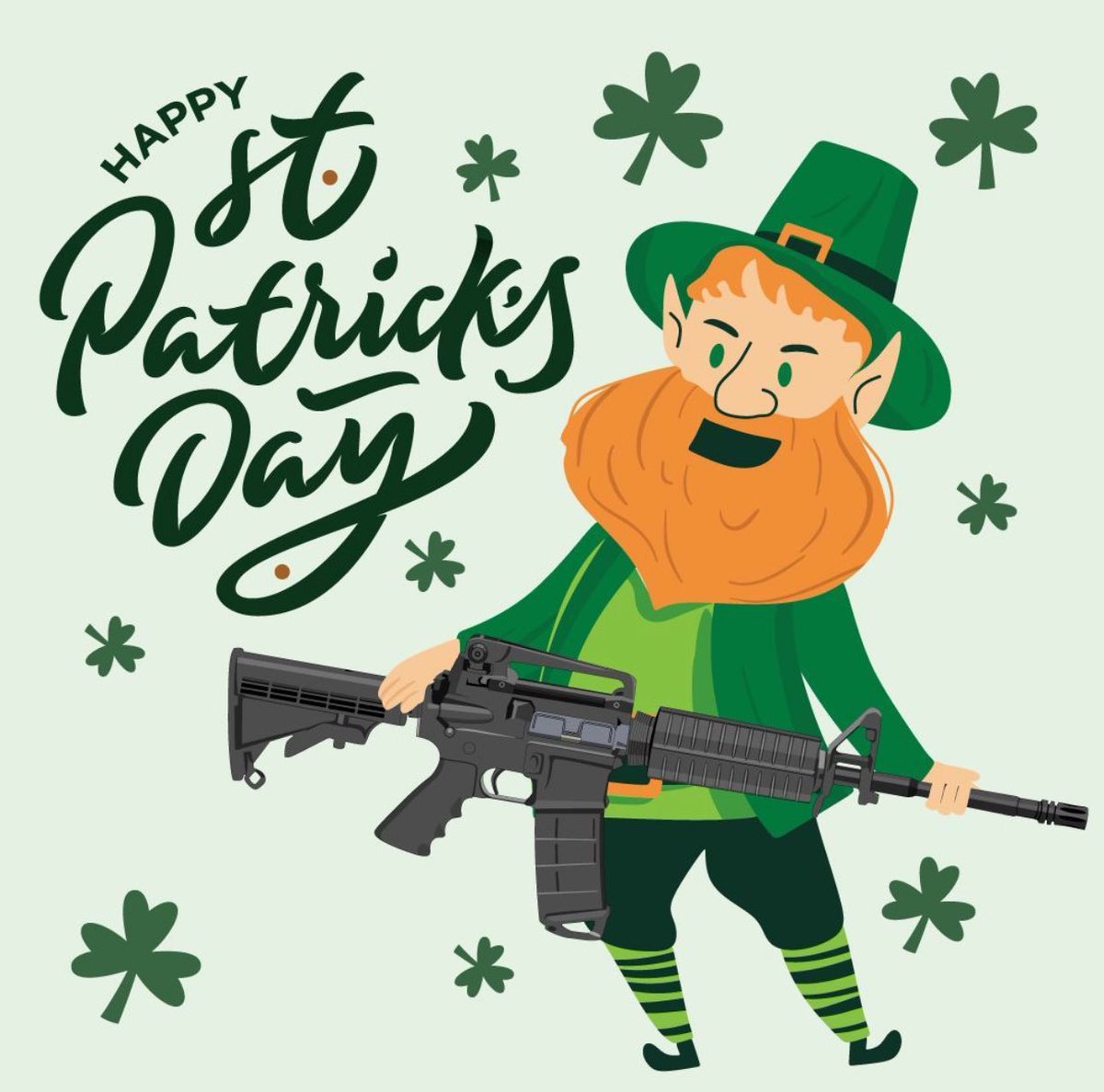Mrgunsngear's tweet photo. I feel like it should be an Armalite AR-180 but I’ll allow it….
#stpatricksday #ireland #ar180 #ar15 https://t.co/IMUXS4hmXP