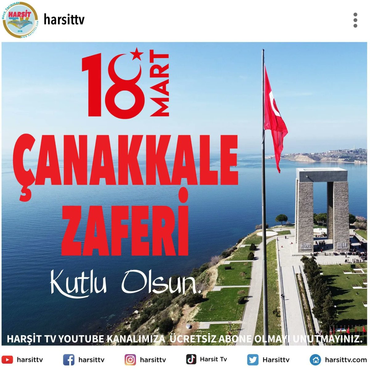 18 Mart Çanakkale Zaferi Kutlun Olsun
#çanakkalezaferi #çanakkale #18mart #tarih #kültür
@aoner_meral @bhdrmrl78 @turankabadayiofficial