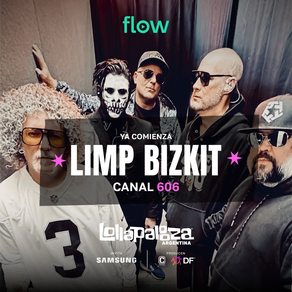 🥵¡¡YA EMPIEZA EL SHOW DE LIMP BIZKIT!!🤘🏼, disfrutalo en vivo en el canal 606 en Flow, ¿listos para el pogooo?