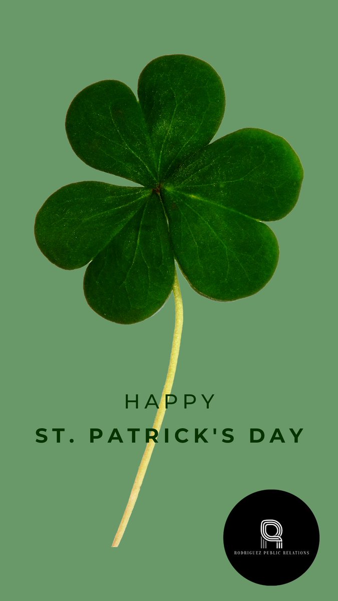 Happy St. Patrick's Day from Rodriguez Public Relations! May your day be as successful as a well-executed PR campaign, and may the luck of the Irish bring prosperity to all your endeavors. #StPatricksDay #PRSuccess 🍀