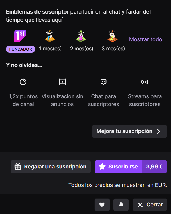 FuelVT's tweet photo. Twitch no quiere que uses el Prime

Escondió detrás de un obtuso sistema el uso de la suscripción.
Ahora debes:

- Hacer Click en "Volver a suscribirte"
- Después "Mejorar suscripción"
- Y muy muy pequeño esta el "Usar suscripción PRIME"

Pongámoslo a prueba, ahora en mi directo https://t.co/i4NNq59Gdh
