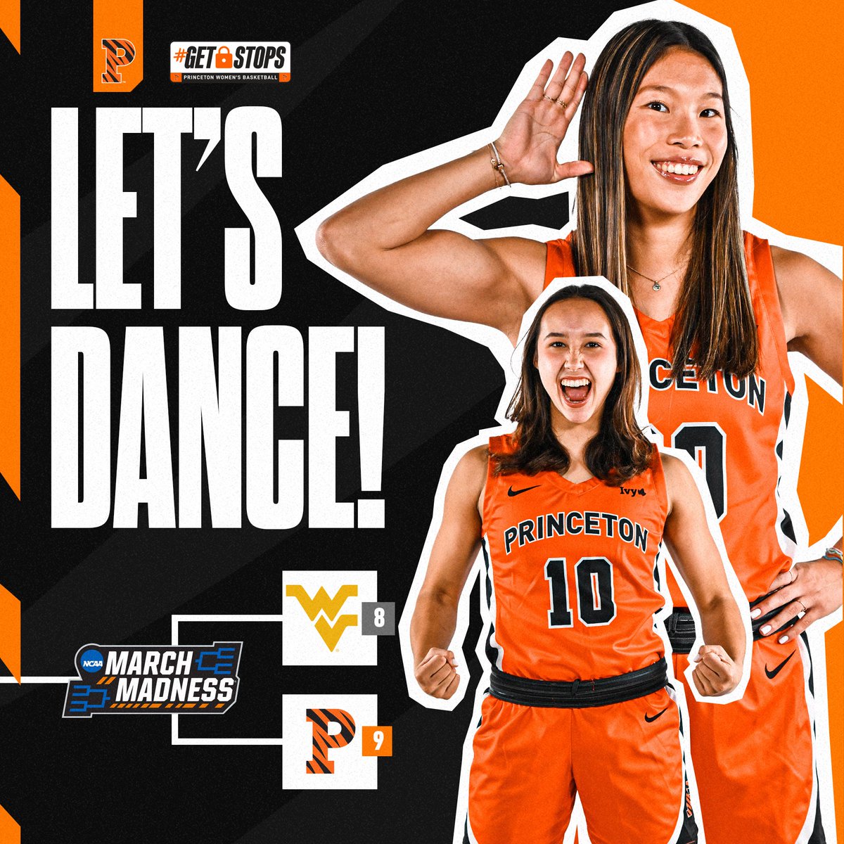 LET'S DANCE! 💃 We'll take on @WVUWBB in the 8 vs. 9 matchup in the No. 1 Iowa pod in the Albany 2 region! #GetStops 🐯🏀