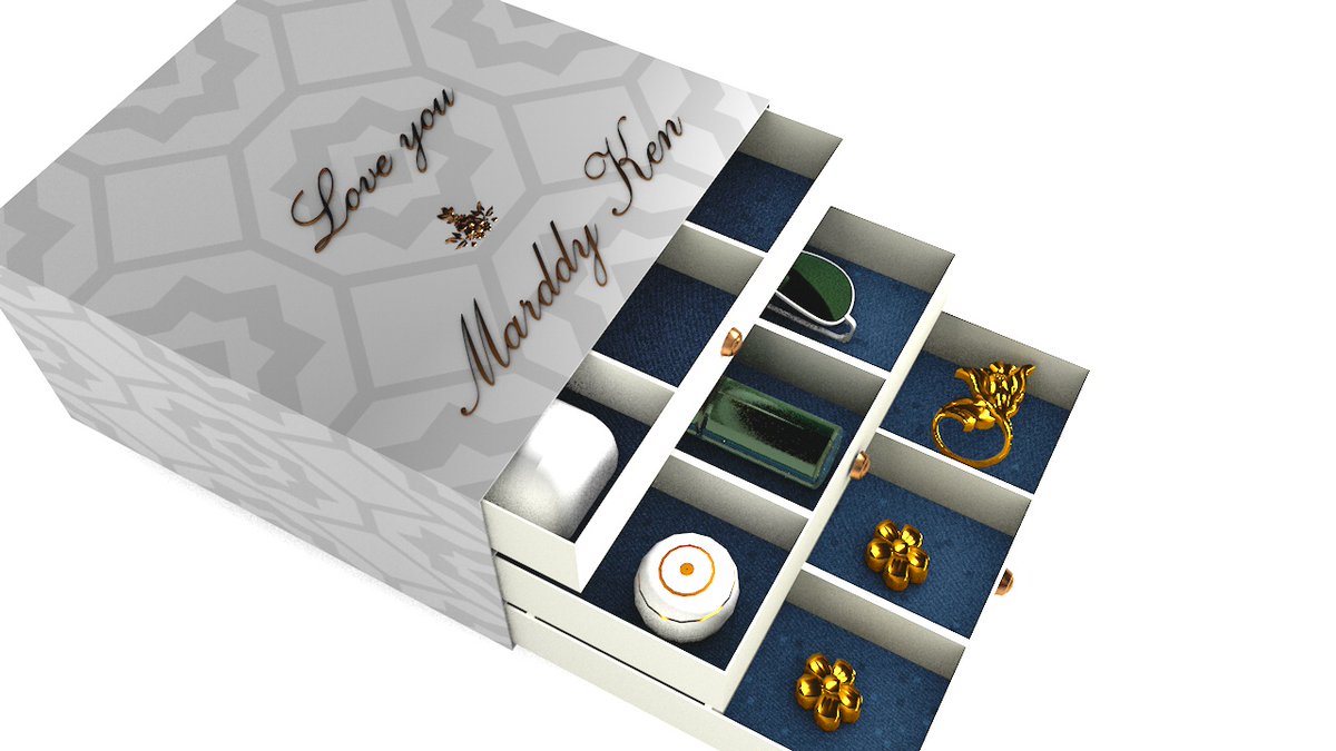 A rigid box design for  jewelry and cosmetics, convenient to place on the table, easy to reach, convenient for storage #printing #custombox #luxurypacking #packwell #creativedesign #rigidbox