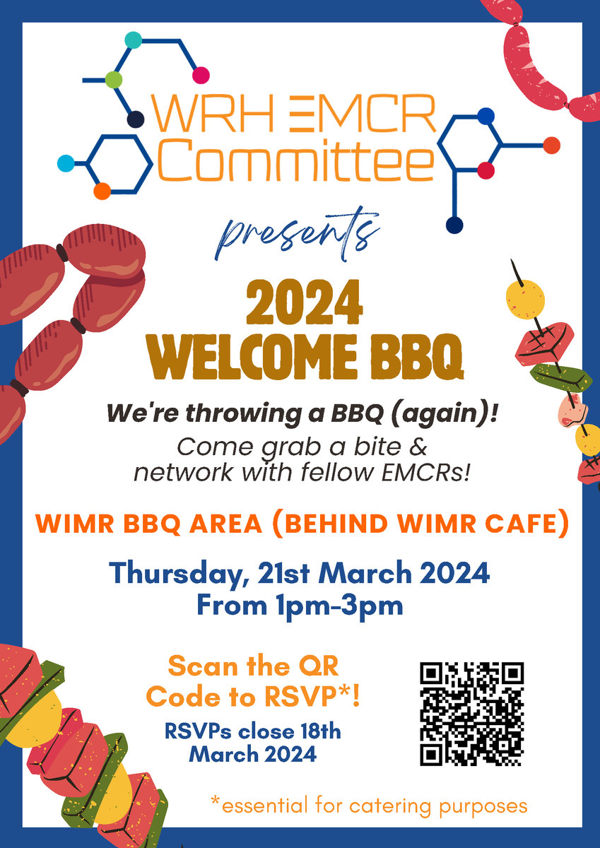 Don't forget we have our #WestmeadEMCR Welcome BBQ this Thursday! The BBQ area is covered, so rain or shine we will be out on the grills. RSVP is essential bit.ly/EMCRWelcomeBBQ… @CSIROevents @CMRI_AUS @kids_research @WestmeadHub @WestmeadInst
