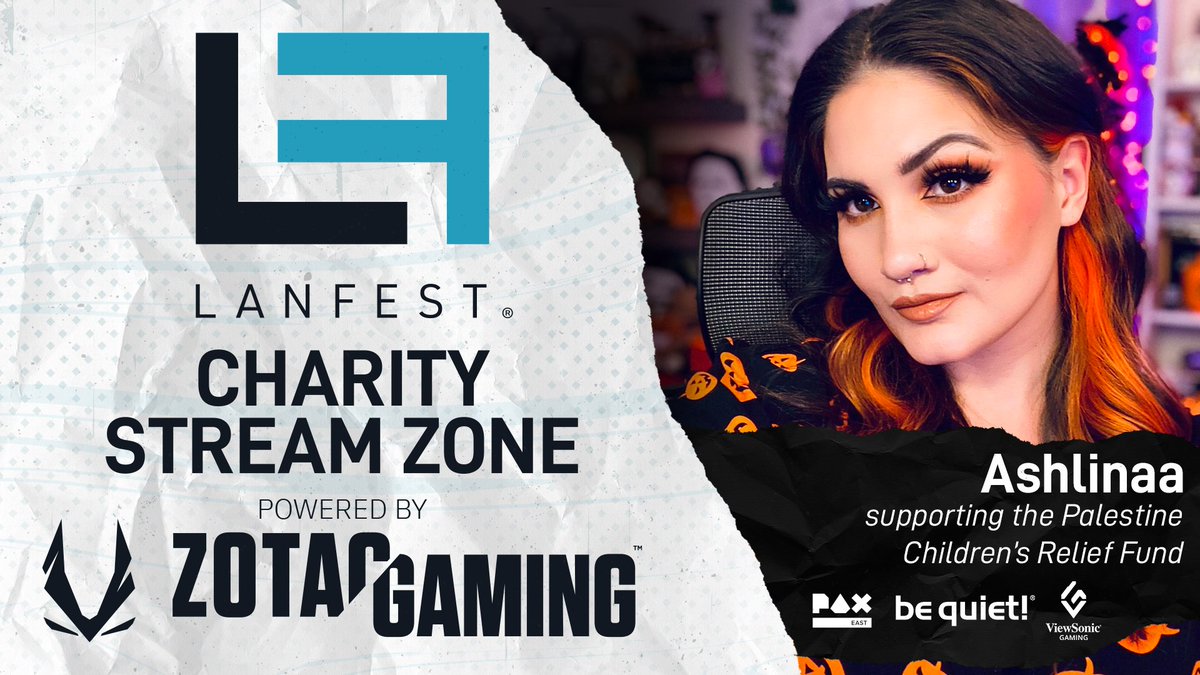 LANFESTgames's tweet photo. Did you hear? 

@Ashlinaa is joining us to stream for charity at #PAXEast https://t.co/gDmZrfHg0E