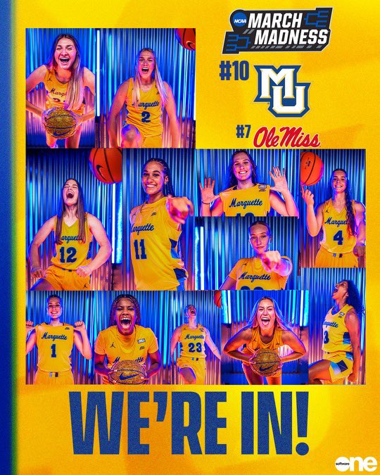 See you in South Bend, Marquette nation! #MUWBB | @MarchMadnessWBB