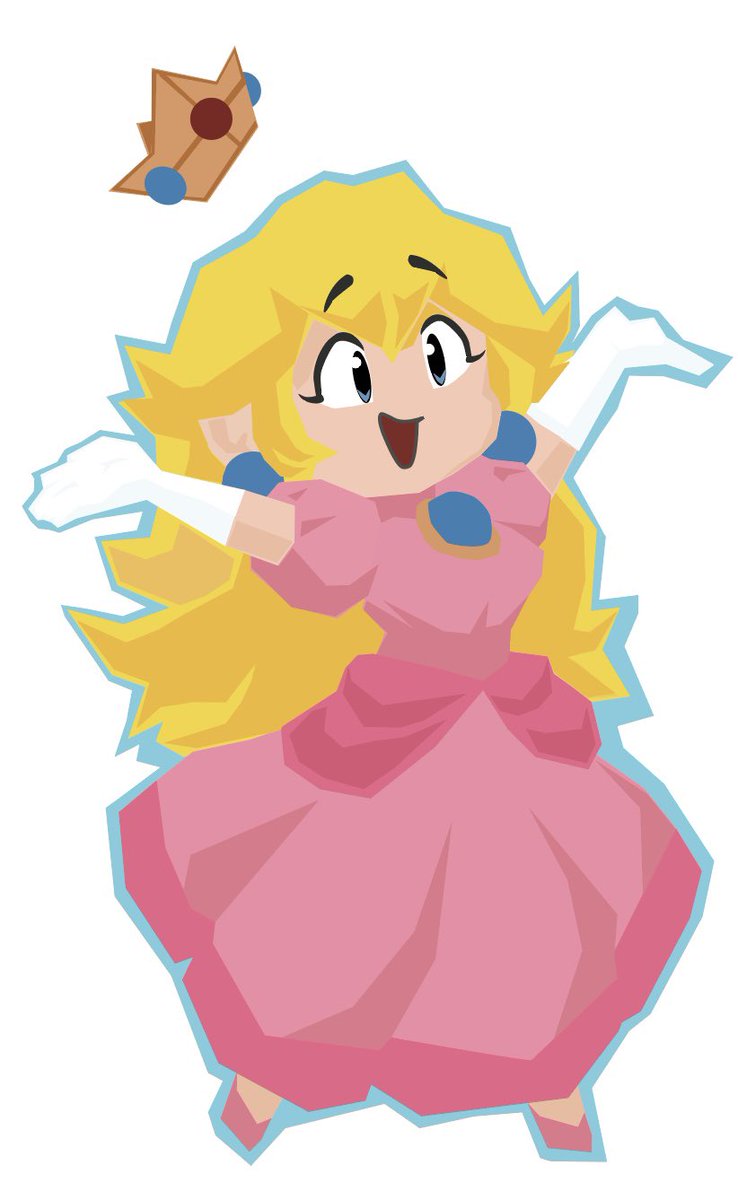 princess peach 1girl long hair smile simple background blonde hair white background jewelry  illustration images