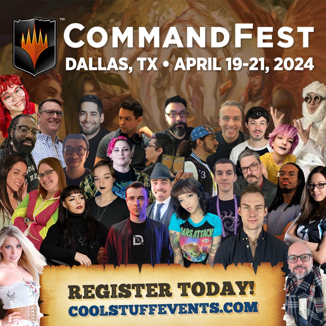 I'm also so excited for #CommandFestDallas . This event is looking amazing and I can't wait for the opportunity to play with all my friends. You can check out CoolStuffEvents.com for more details.