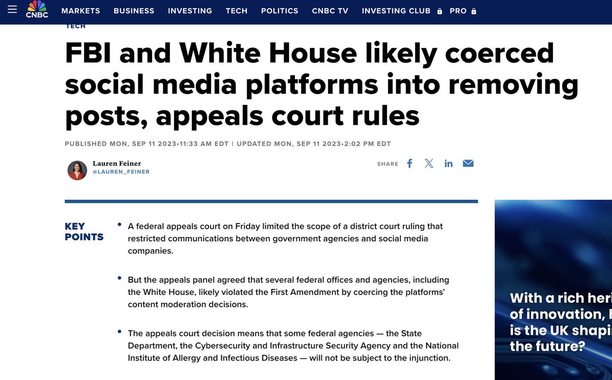 When we spoke out about Big Tech censorship, it wasn’t a conspiracy. Big Tech platforms, even still, continue to censor the speech of conservative accounts and influencers. The Obama administration spearheaded these efforts, and the Biden administration brought it to fruition.