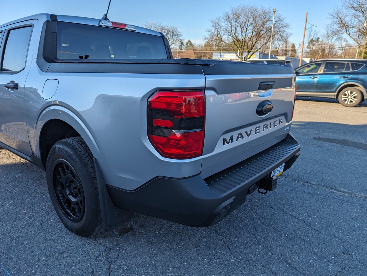 Some work on my #fordmaverick truck this week. New Wheels, some tint, bed liner install.