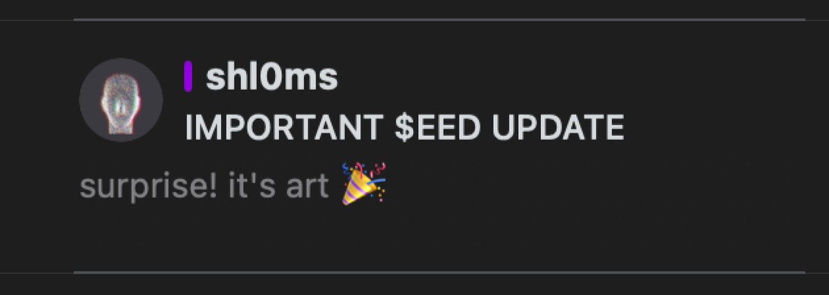 𒄭/𒐤

Subject Line: IMPORTANT $EED UPDATE