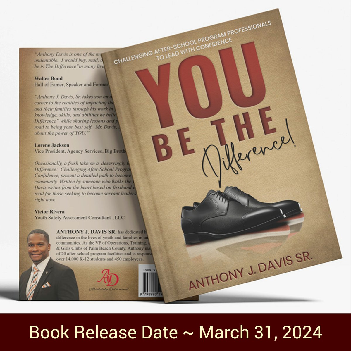 iam_AD2's tweet photo. 🎉The wait is over. 🎉 Here's the full cover of my upcoming book 📚, "YOU BE THE DIFFERENCE." Book release on March 31, 2024!  🗓️ Save the date, purchase a copy, &amp; get ready to dive into a world of impactful stories and strategies designed to empower leaders like YOU! 🎯 https://t.co/qVLcvk3OIQ