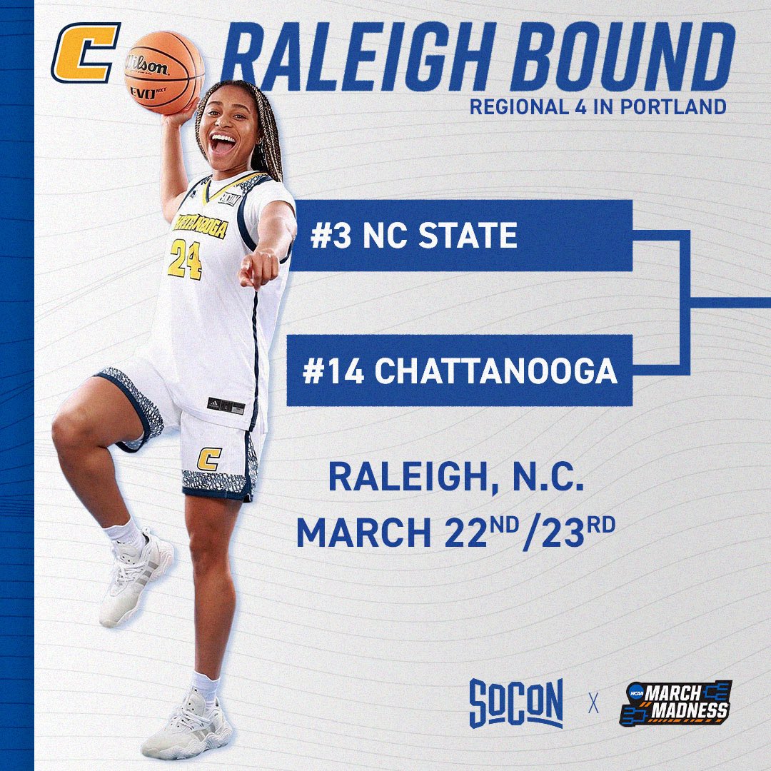 SoConSports's tweet image. The Mocs are headed to Raleigh 🏀 | #SoConHoops