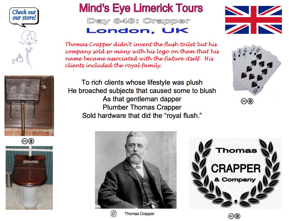 tom_mindseye's tweet photo. #Limerick #entertainment #humor #store #ThomasCrapper #flushtoilet #London #fun #royalflush https://t.co/RZ0GjeEW10 https://t.co/NRKDadCtpP