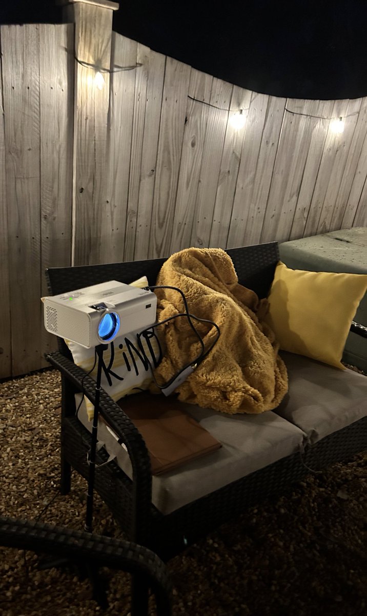 Movie Night on my back patio! 🎬