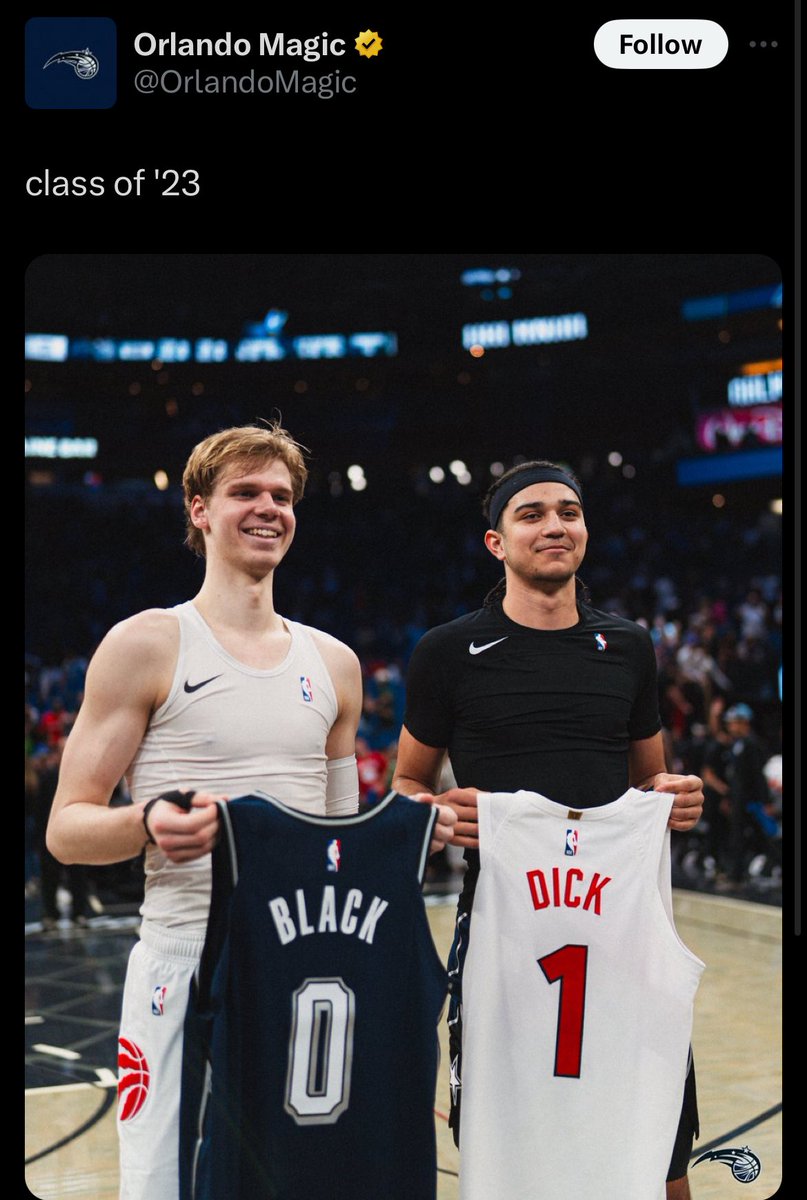DaveMcNamee3000's tweet photo. The Orlando Magic social media person who posted this is very good. The Orlando Magic social media person who made them delete it is very bad. https://t.co/KyOlktkqEC