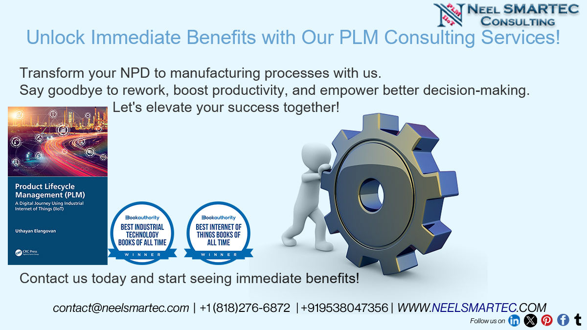 Transform your #NPD to #manufacturing excellence from the get-go with @Neelsmartec's #PLM consulting! Instant boosts in productivity, savings, and teamwork await. #MondayMotivation #ROI #neelsmartec neelsmartec.com/services